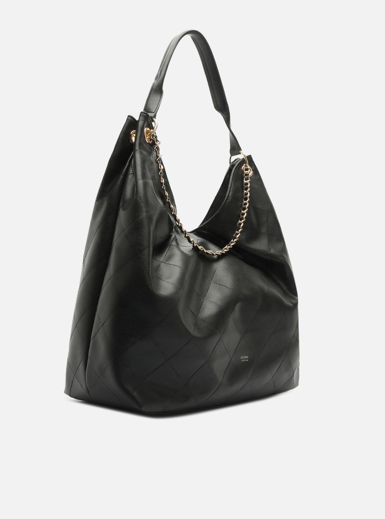 Bolsa Hobo Preta Grande Matelassê Alça Corrente — foto 5