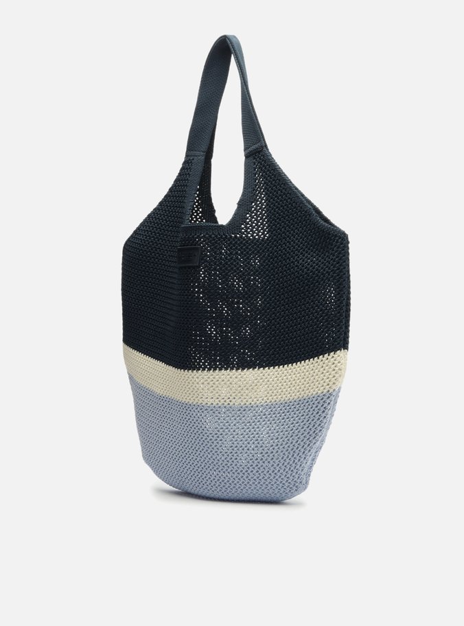 Bolsa Shopping Azul Crochê Grande Mayra