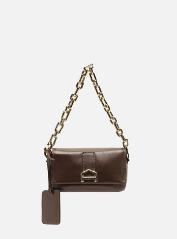 Arezzo — Bolsa Tiracolo Marrom Couro Pequena