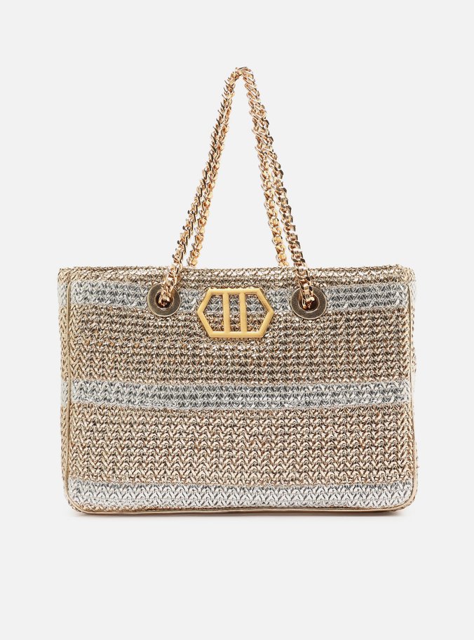 Bolsa Shopping Metalizada Trama Emma Grande