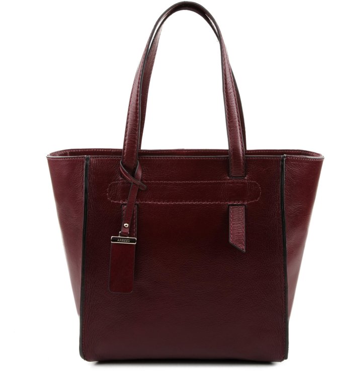 Bolsa Shopping Couro Burgundy