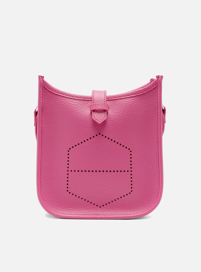 Bolsa Tiracolo Rosa Média Logo Perfurado