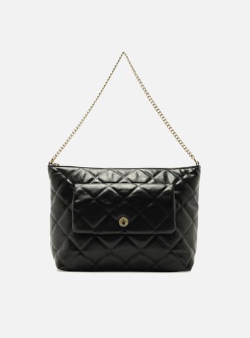 Bolsa Tote Preta Média Matelassê