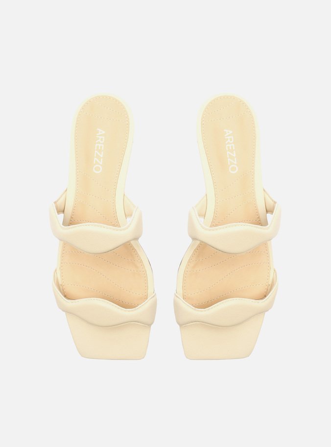 Sandália Rasteira Off-White Tiras