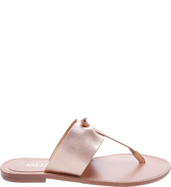 Chinelo Couro Light Rose Gold