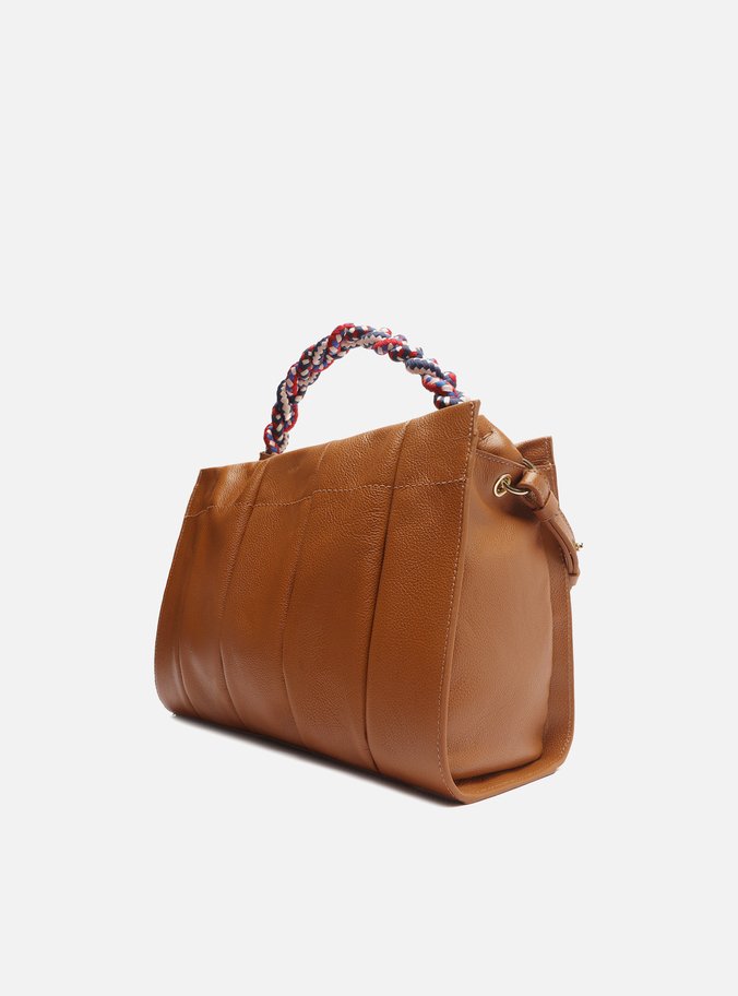 Bolsa Tote Marrom Couro Milano Grande Cordão