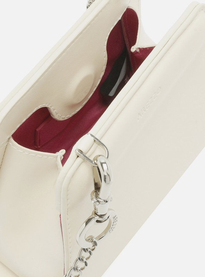 Bolsa Clutch Branca Pequena Botão