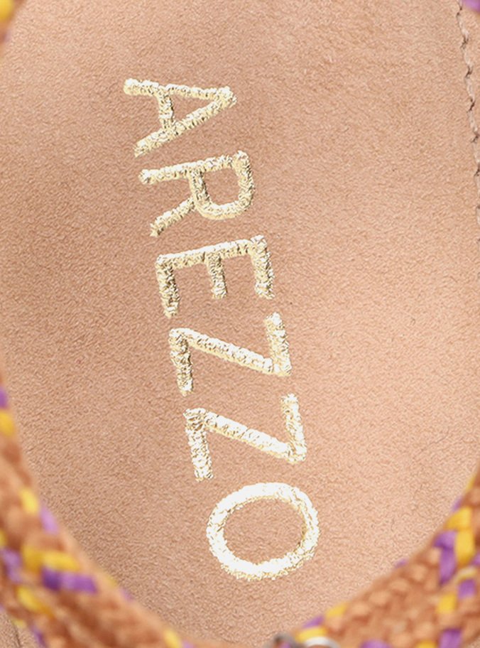 Sandália Rasteira Marrom Cordão