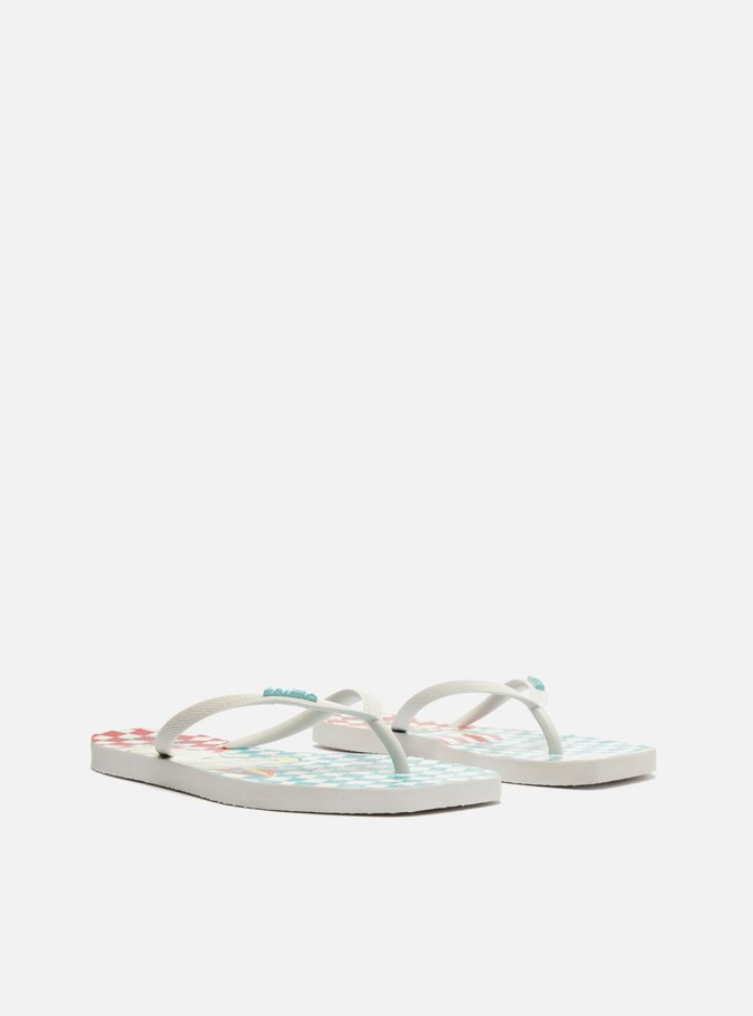 Chinelo de Dedo Estampado Multicolorido Square Brizza