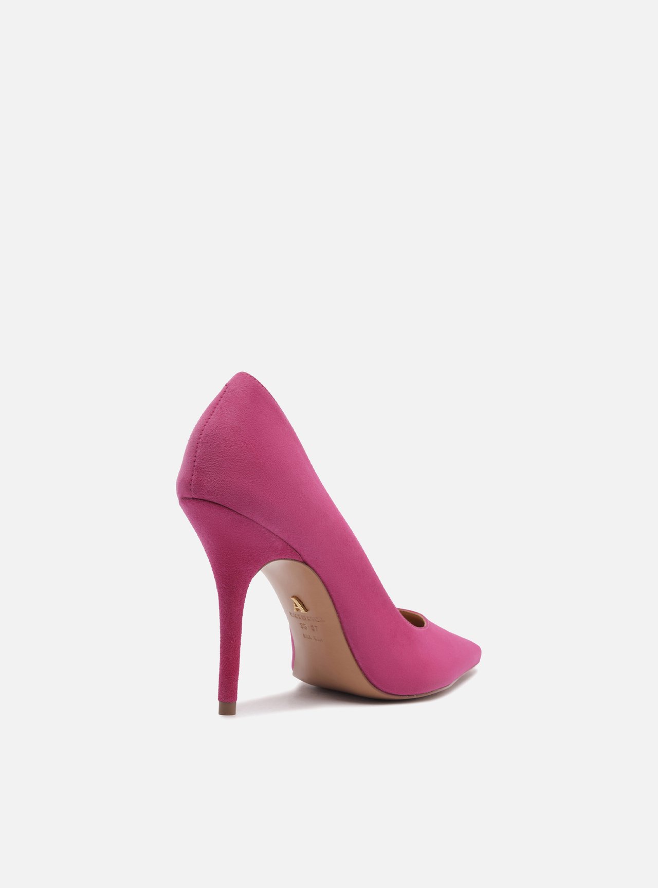 Scarpin Rosa Camurça Salto Fino Essencial 100 — foto 3