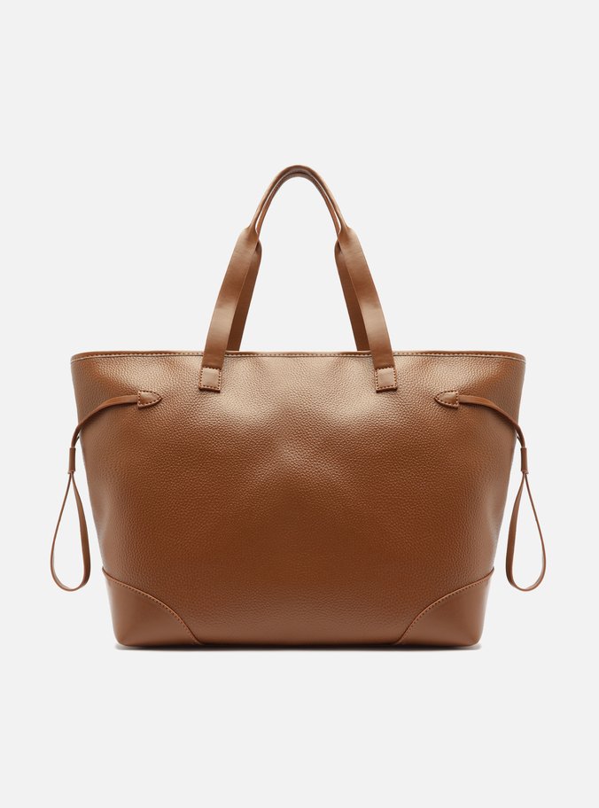 Bolsa Shopping Marrom Grande Cantoneiras