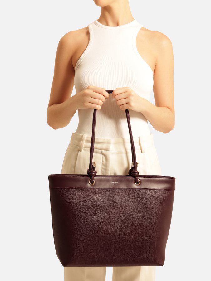 Bolsa Shopping Marrom Grande Enrolados