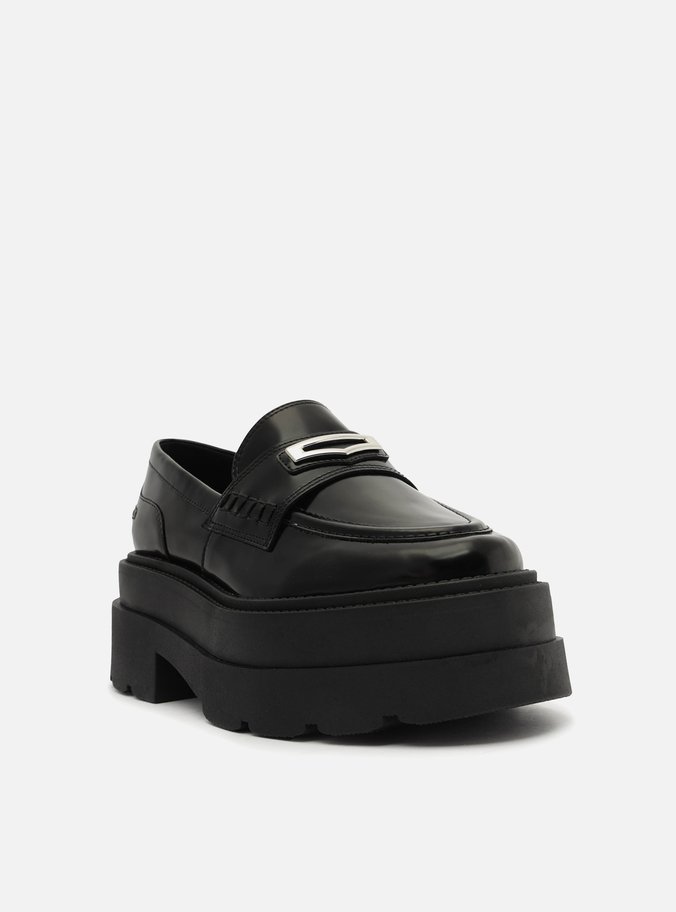 Mocassim Preto Plataforma Livia