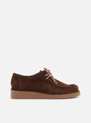 Arezzo — Mocassim Marrom Acamurçado Flatform Amarração
