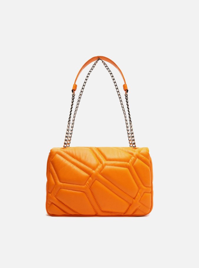Bolsa Tiracolo Laranja Couro Emma Média