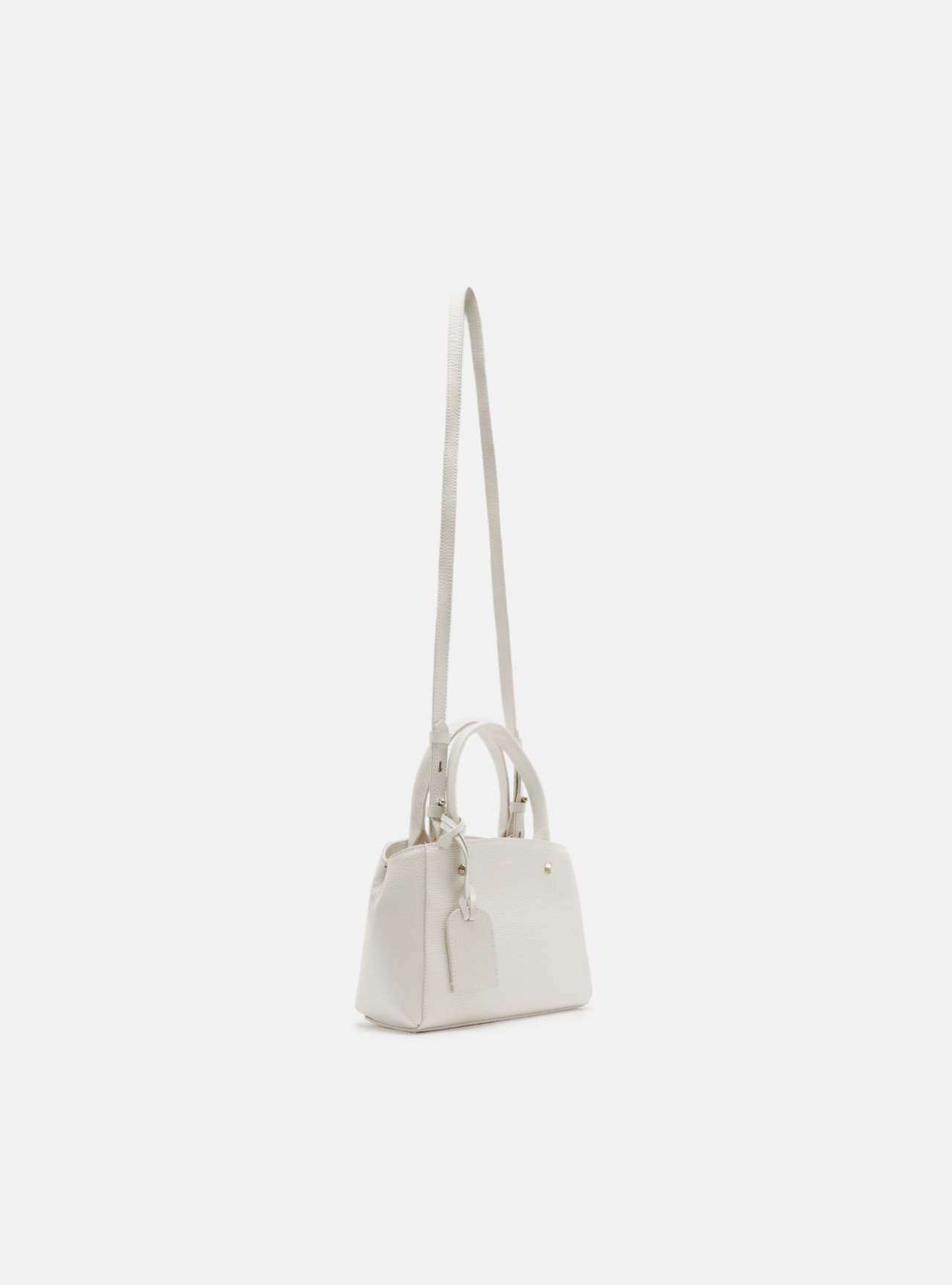 Bolsa Tote Off-White Couro Wave Bella Pequena — foto 5