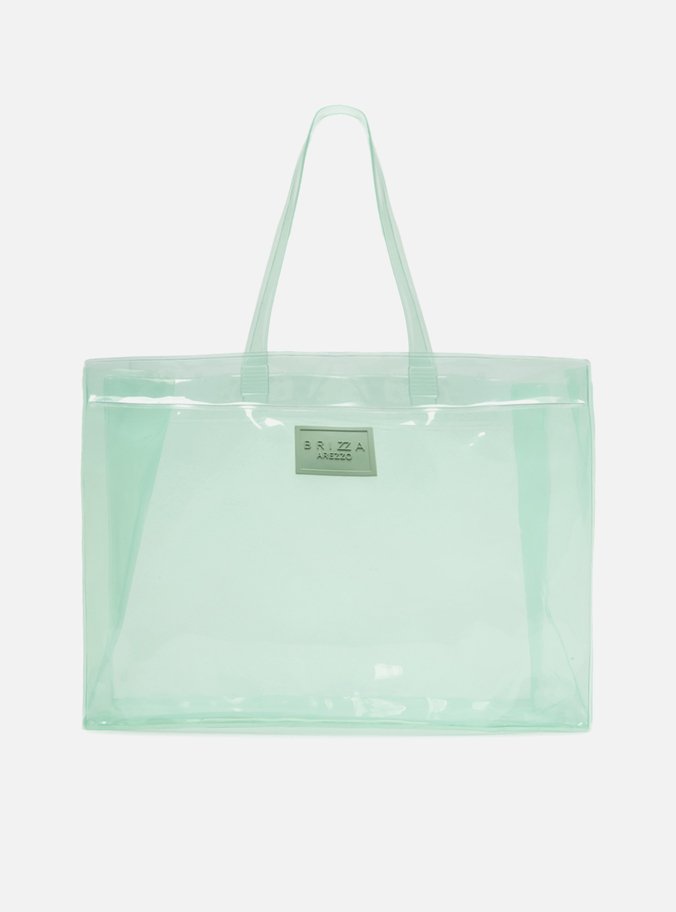 Bolsa Azul Shopping Transparente Brizza