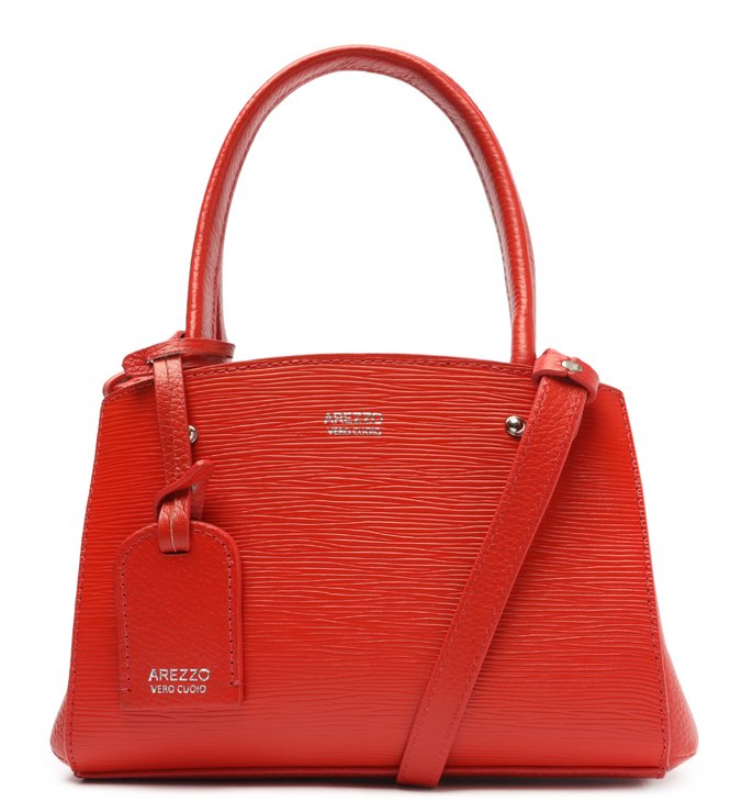 Bolsa Tote Vermelha Couro Bella Pequena