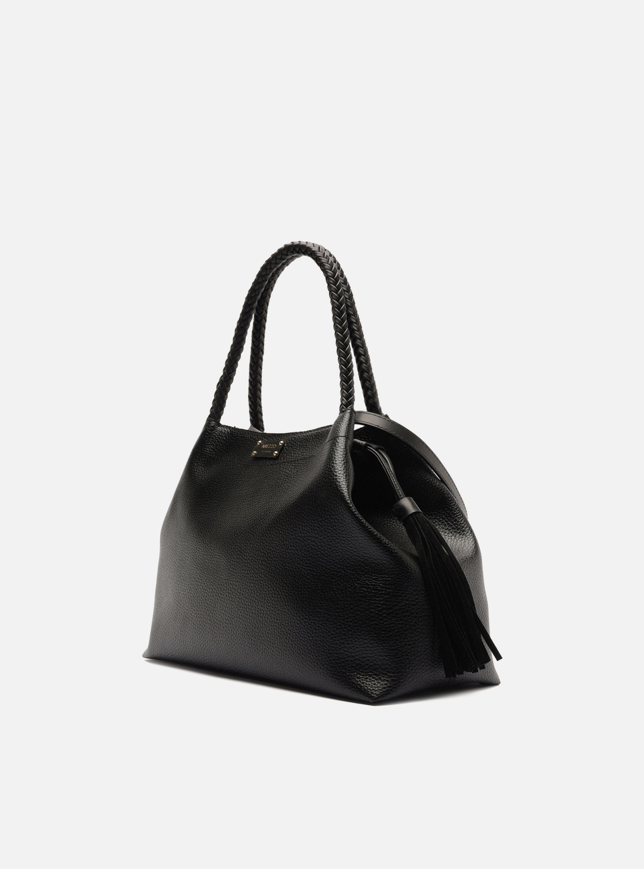 Bolsa Tote Preta Grande Tressê — foto 2