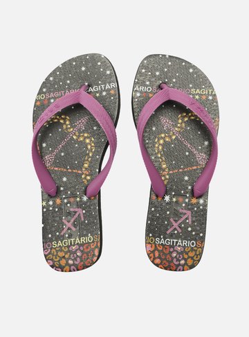 Chinelo de Dedo Roxo Sagitário Signos Brizza