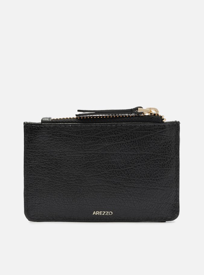 Porta-Cartões Preto Couro Bolso Metal A