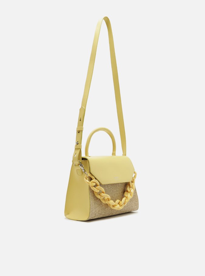Bolsa Satchel Amarela Iara Média