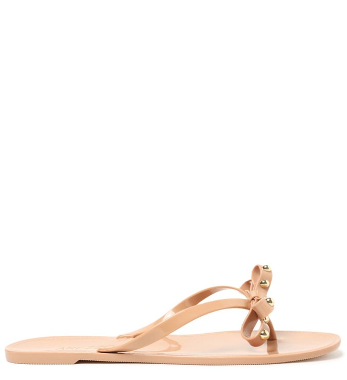 Rasteira Bege Flat Laço Brizza