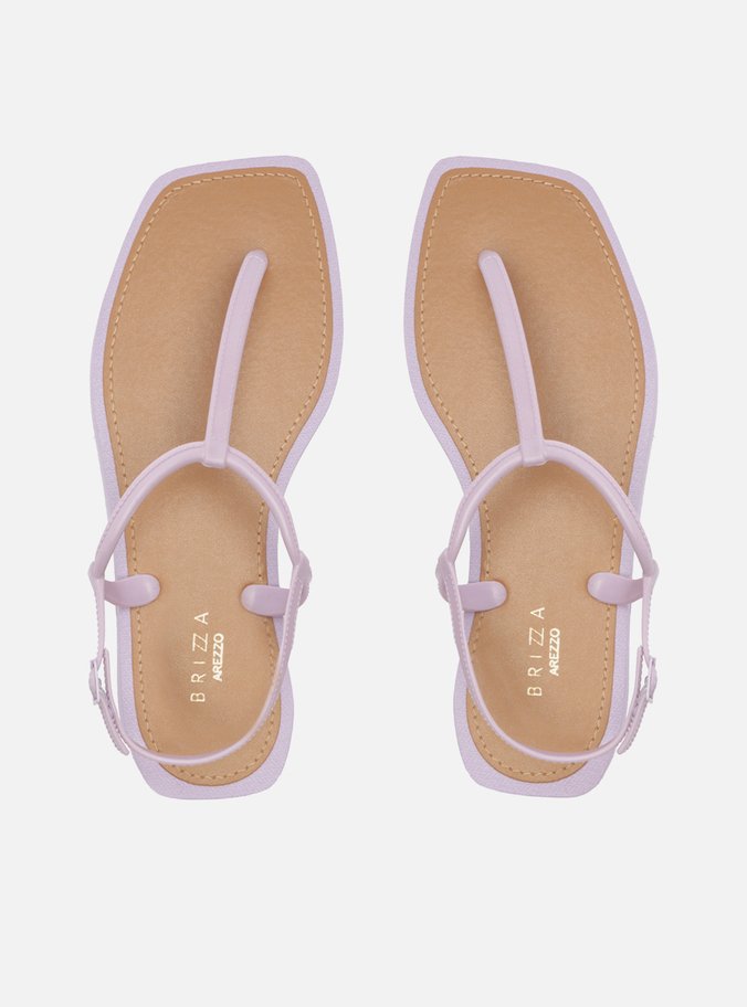 Sandália Rasteira Roxo Slim Square Brizza