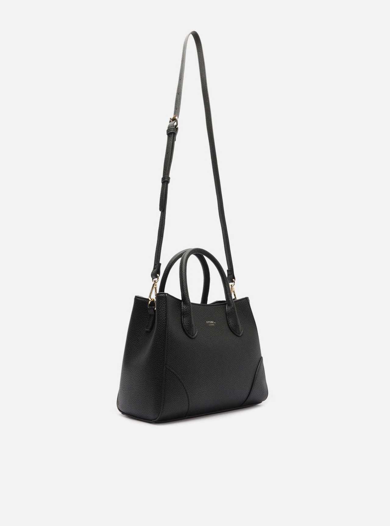 Bolsa Tote Preta Média Textura — foto 5