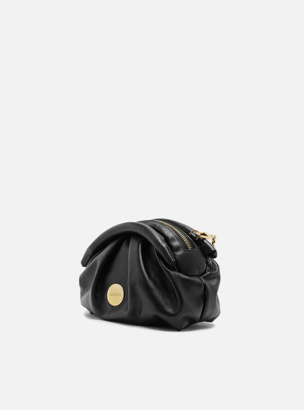 Bolsa Tiracolo Preta Couro Pequena — foto 2