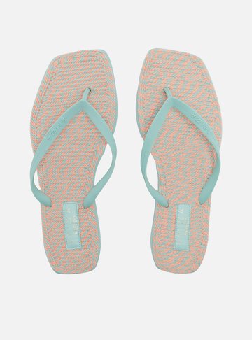 Chinelo de Dedo Azul Square Crochê Brizza