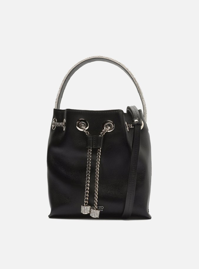 Bolsa Bucket Preta Couro Audrey Pequena