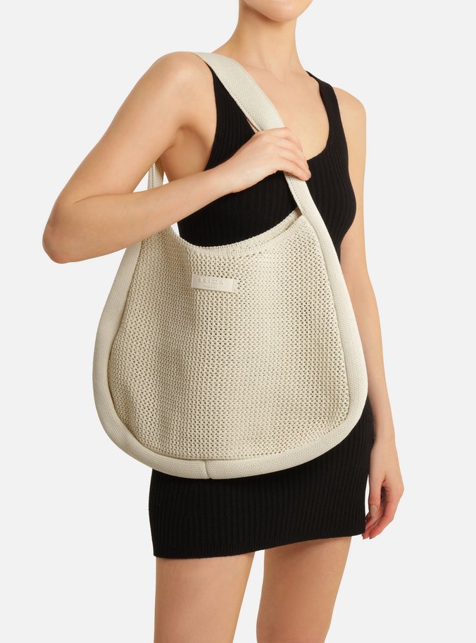 Bolsa Shopping Branca Knit Grande Brizza