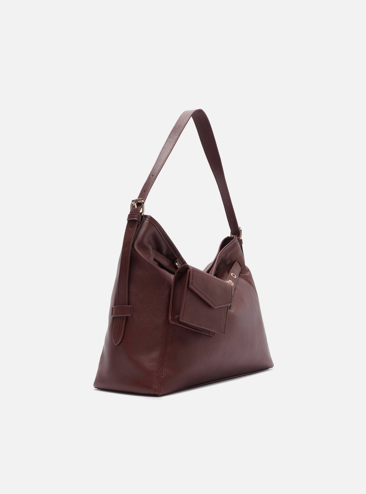 Bolsa Hobo Vermelha Grande Metais — foto 2