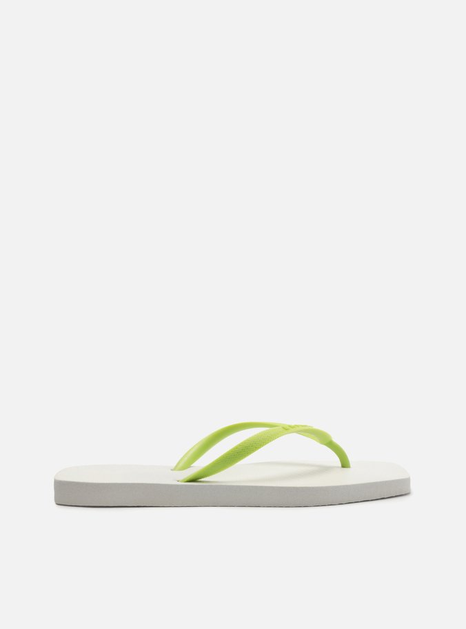 Chinelo de Dedo Multicolorido Square Tiras Verdes