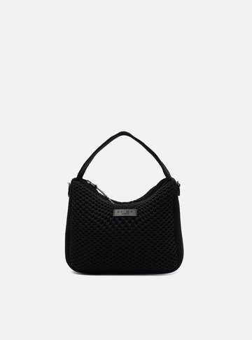 Clutch Preta Pequena Multimaterial Brizza