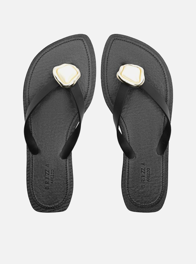 Chinelo de Dedo Preto Recouro Flash Pedra