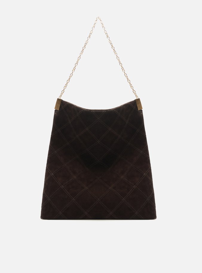 Bolsa Tote Marrom Suede Grande Matelassê