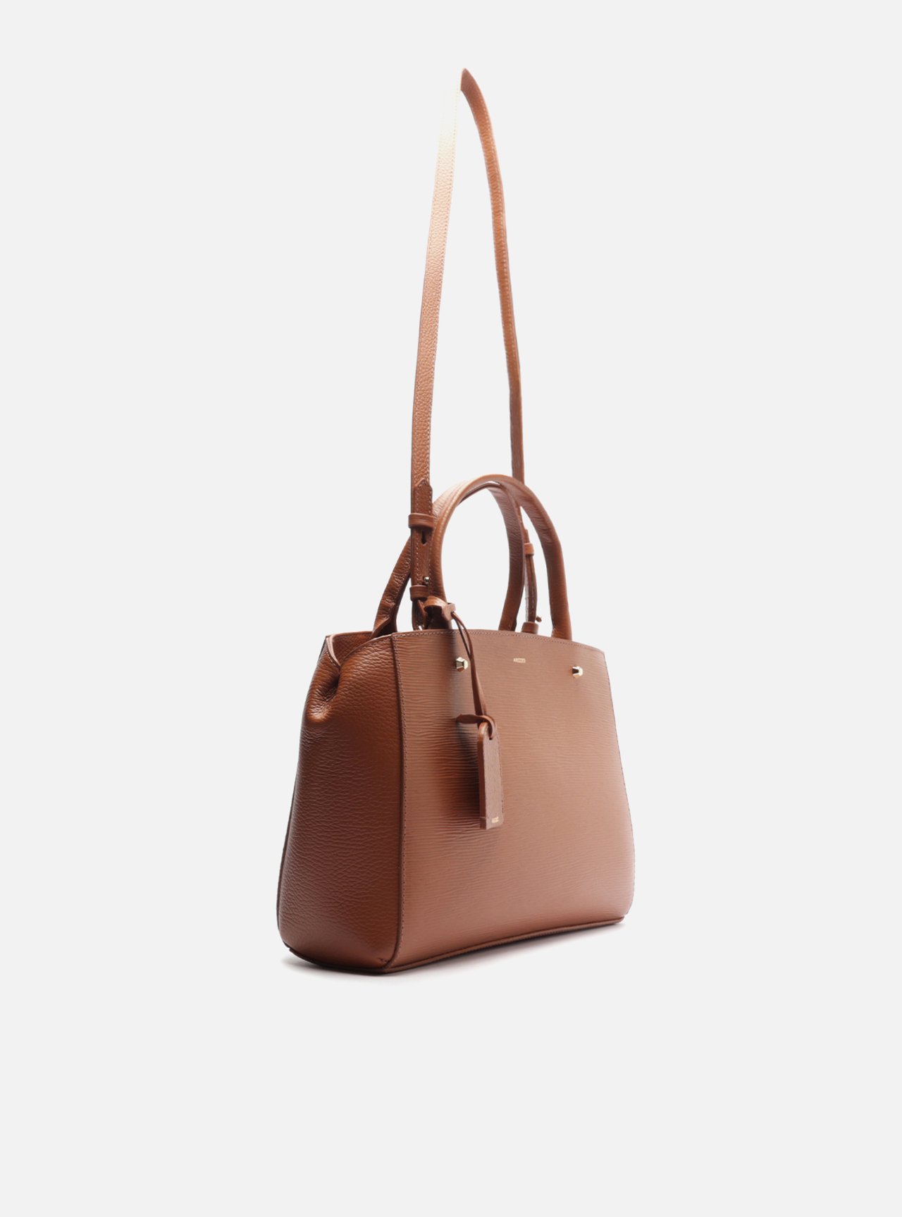 Bolsa Tote Caramelo Couro Bella Média — foto 5