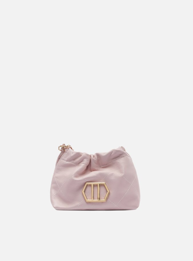 Bolsa Tiracolo Rosa Couro Pequena Esther