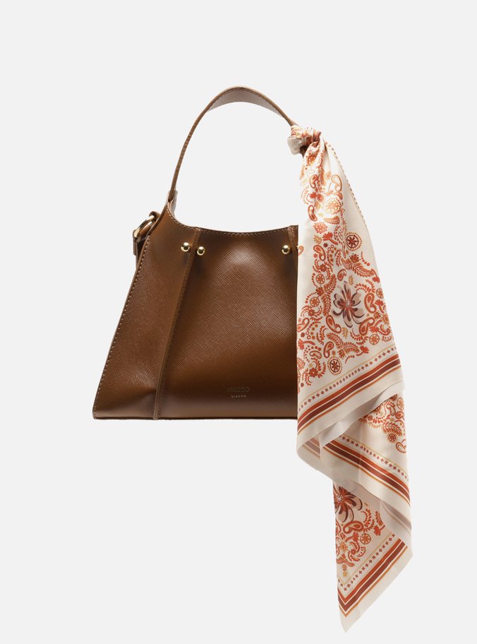 Bolsa Tote Marrom Texturizada Grande Lenço