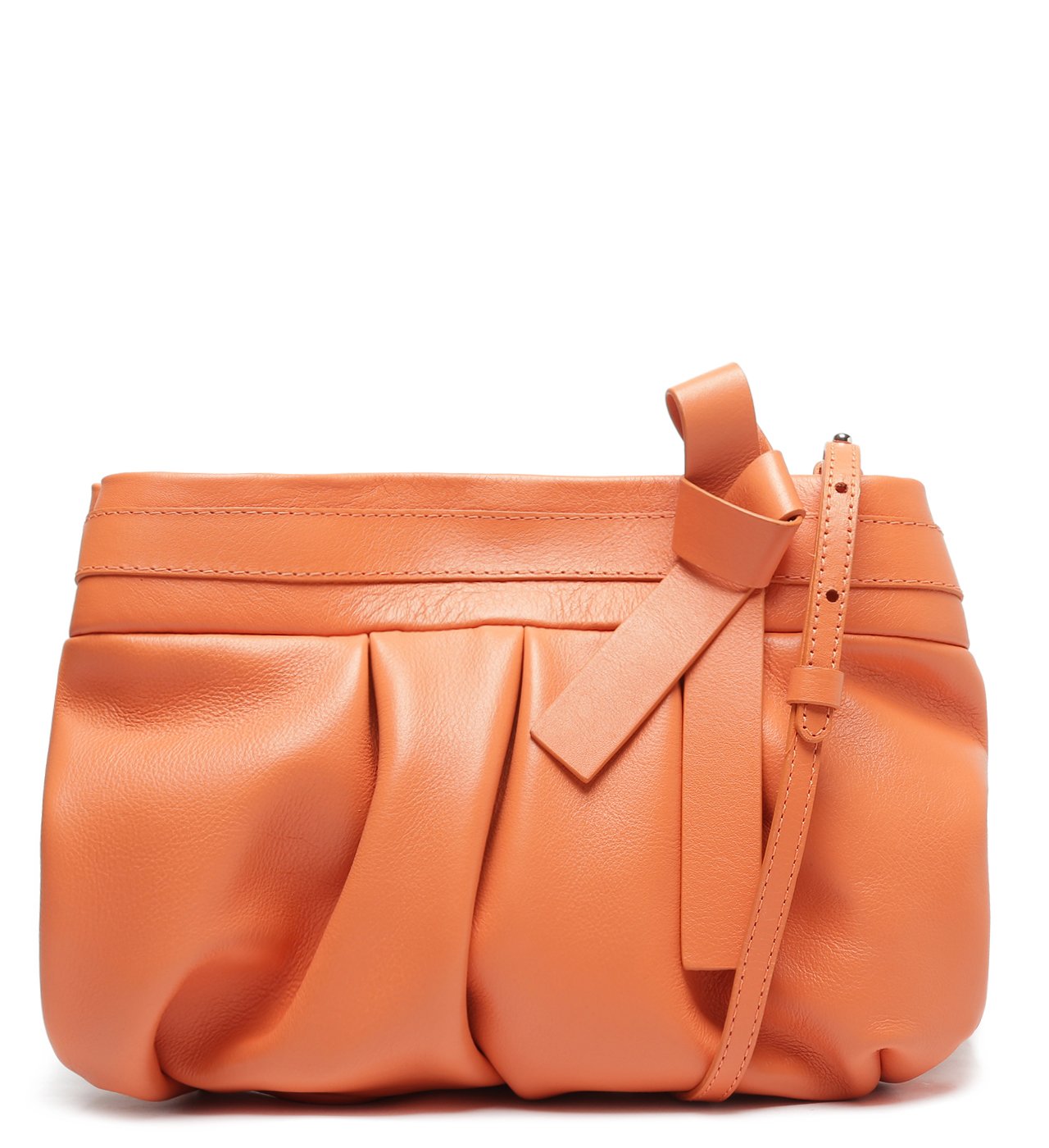 Clutch Laranja Couro Nina Média | Arezzo