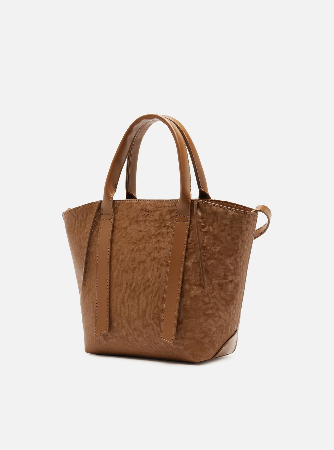 Bolsa Tote Marrom Média Tiras — foto 2