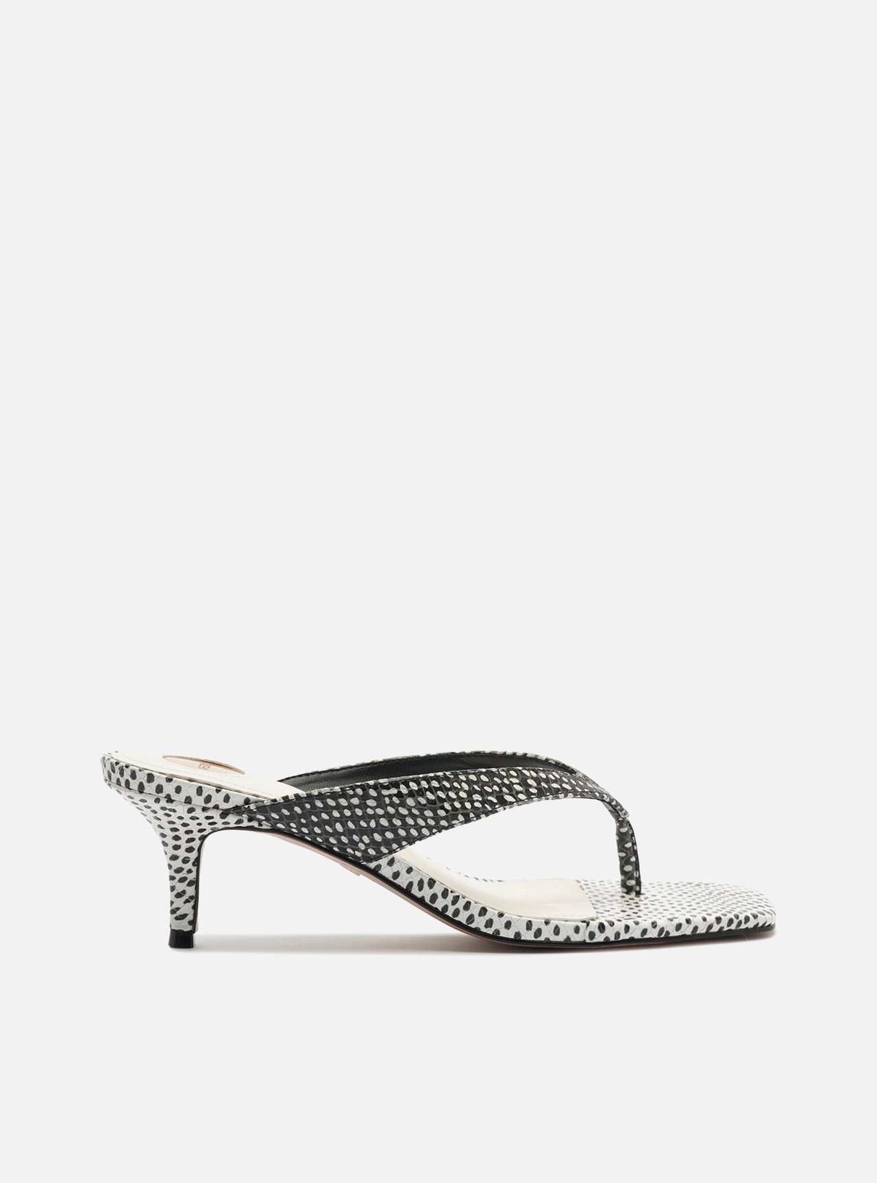 Tamanco Estampado Salto Fino Snake Tira V — foto 1