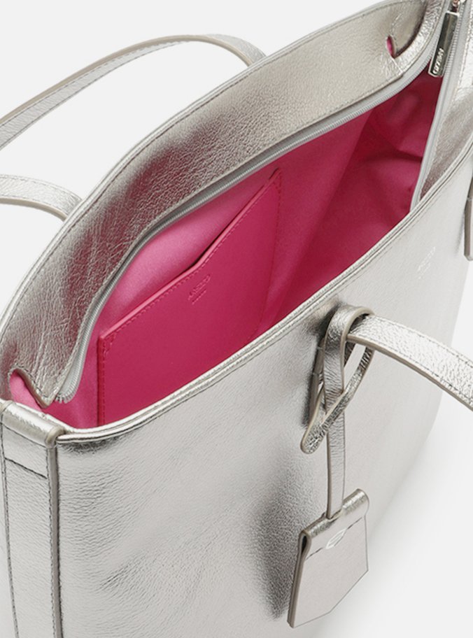 Bolsa Shopping Prata Manu Grande