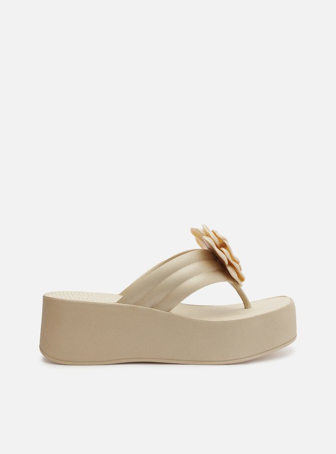 Tamanco Dourada Flatform Lulu Flor