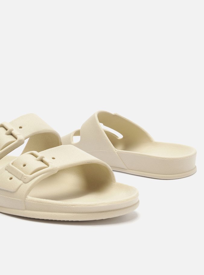 Chinelo Slide Off-White Fivelas Brizza