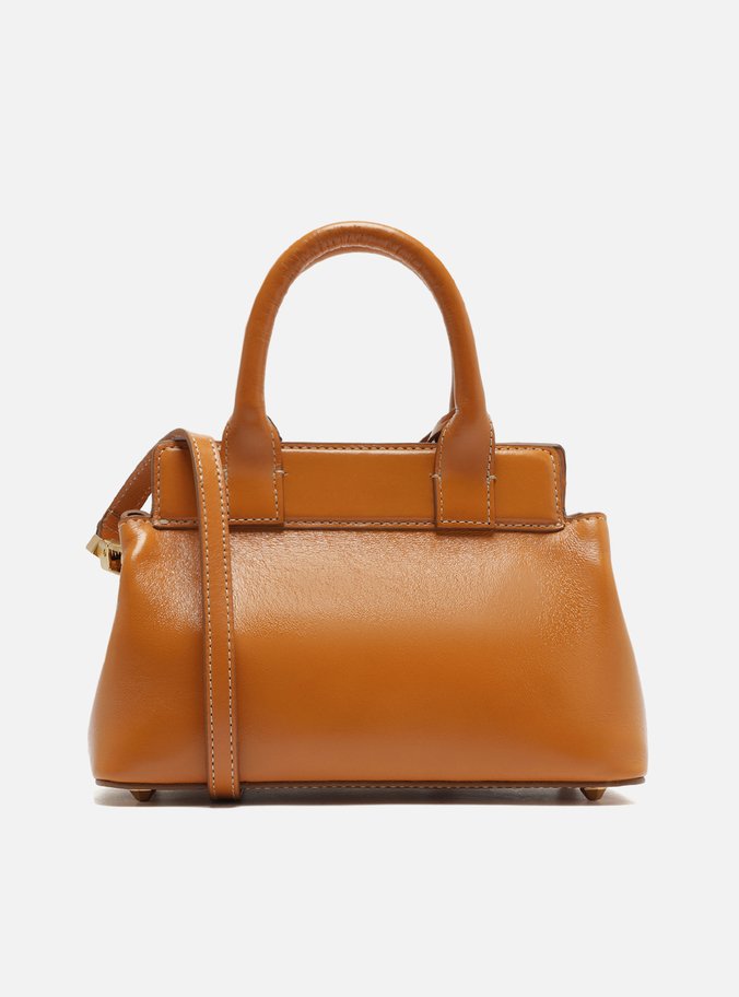 Bolsa Tote Caramelo Couro Pequena Bag Charm Victória
