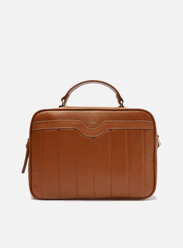 Bolsa Tiracolo Marrom Couro Francine Média Cúrcuma