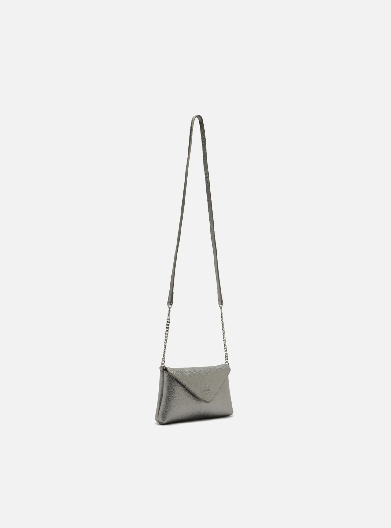 Bolsa Tiracolo Prata Giorno Pequena Envelope — foto 5